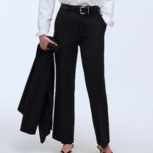 Madewell Flare Ankle Trouser Dress Pant Women's 2 Tall Black